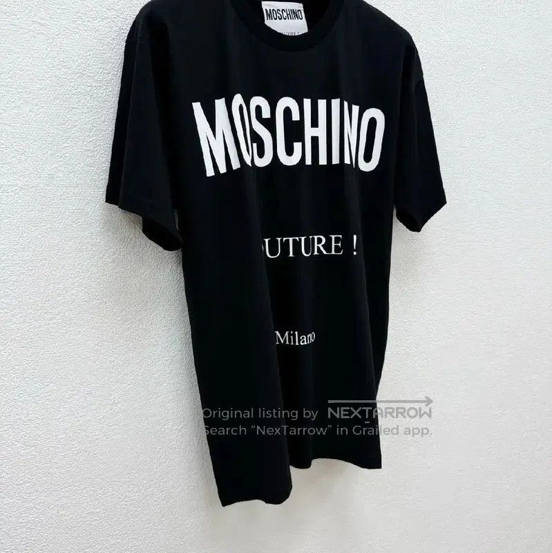 Moschino Moschino Men's Black Cotton Short Sleeve T-Shirt . Size US XXS / EU 40 - 2 Thumbnail