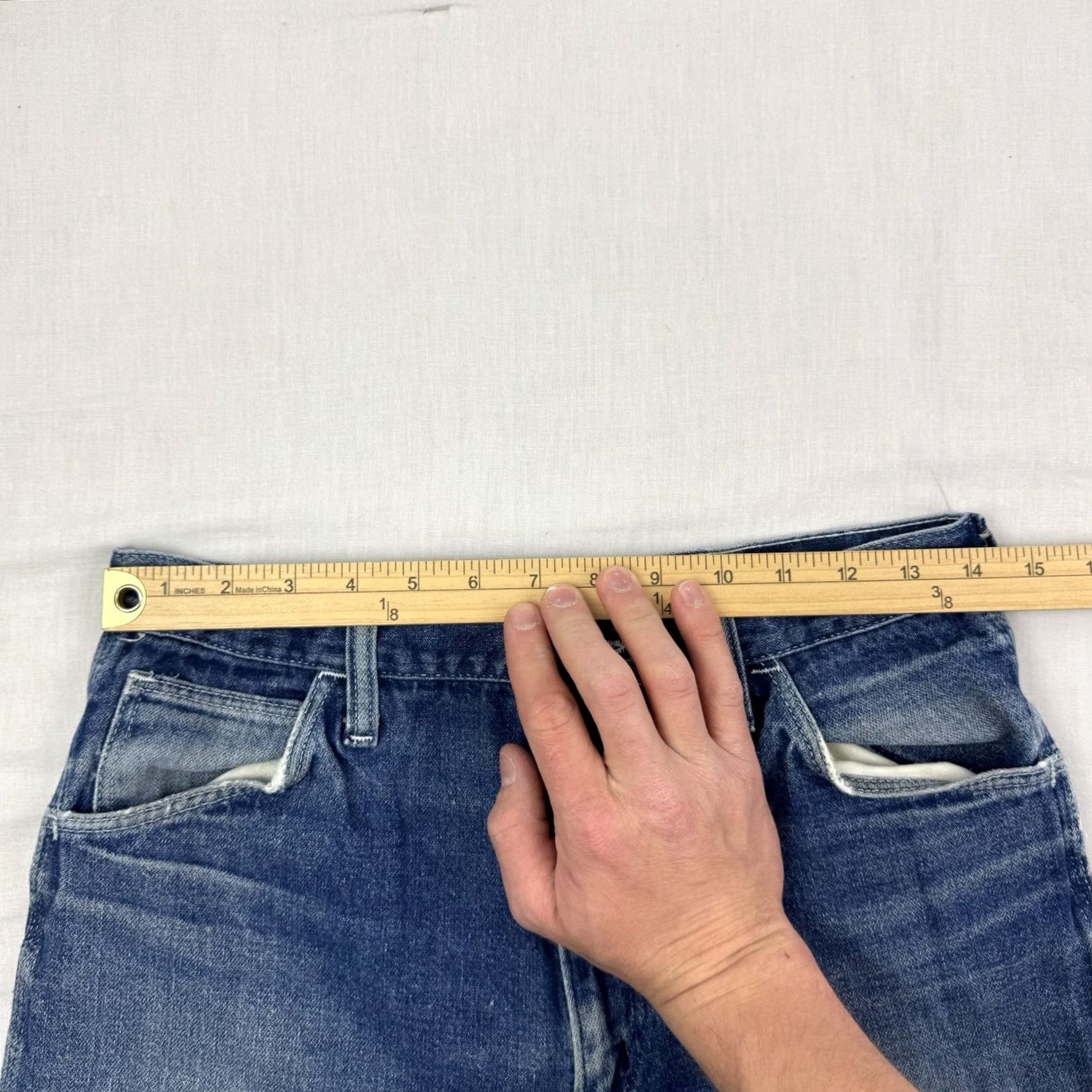 Wrangler VINTAGE Wrangler Jeans Men 28x29 Zip USA 70s 80s Cowboy Hippie Denim Blue Cotton Straight Made In USA Size US 28 / EU 44 - 6 Thumbnail