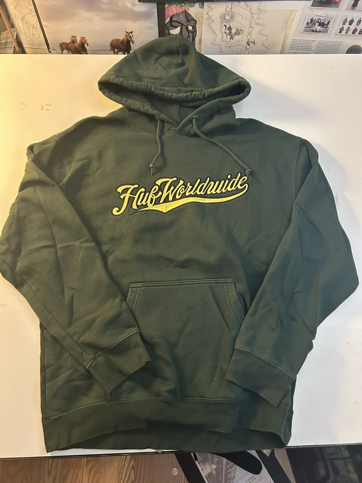Huf Hug green hoodie, HUF worldwide Size US L / EU 52-54 / 3 - 1 Thumbnail
