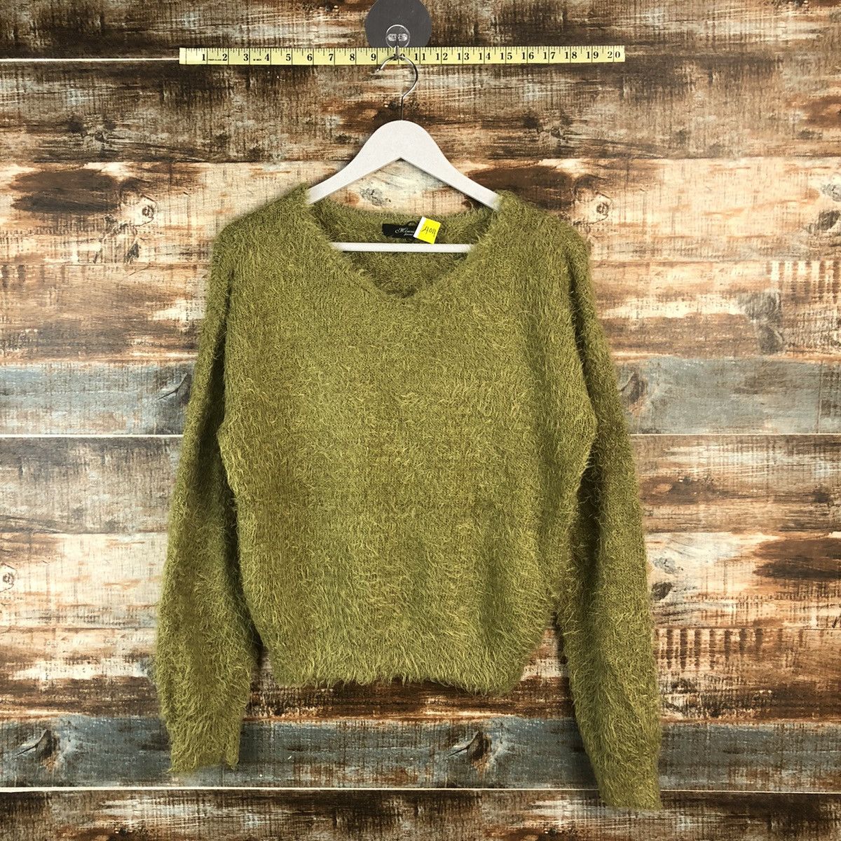 Vintage DL Mounior Green Mohair shaggy fur Knitwear #C404 Size M / US 6-8 / IT 42-44 - 1 Thumbnail