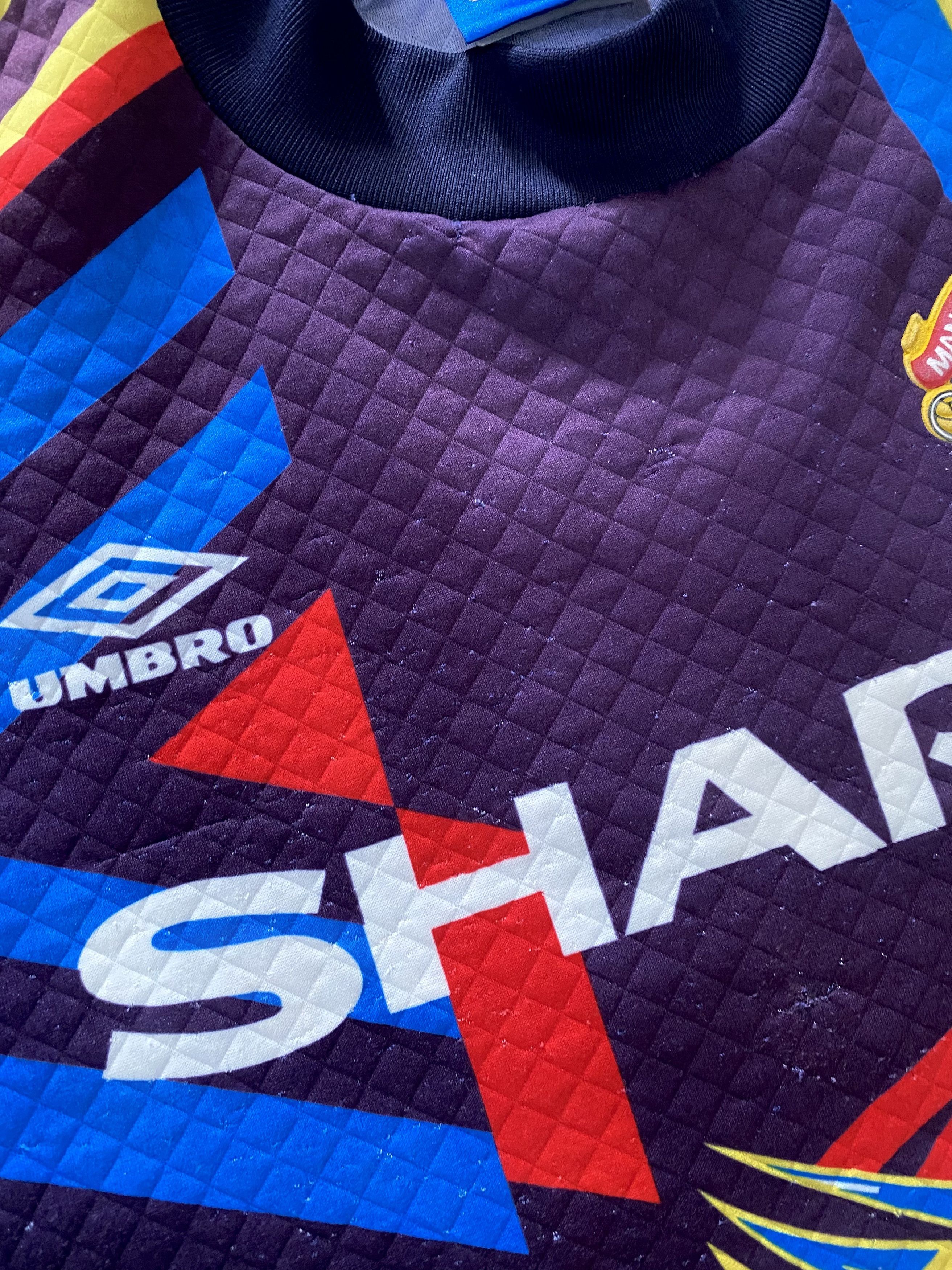 Umbro Manchester United Goalkeeper Away Shirt Jersey 1992 - 1993 Size US S / EU 44-46 / 1 - 14 Thumbnail
