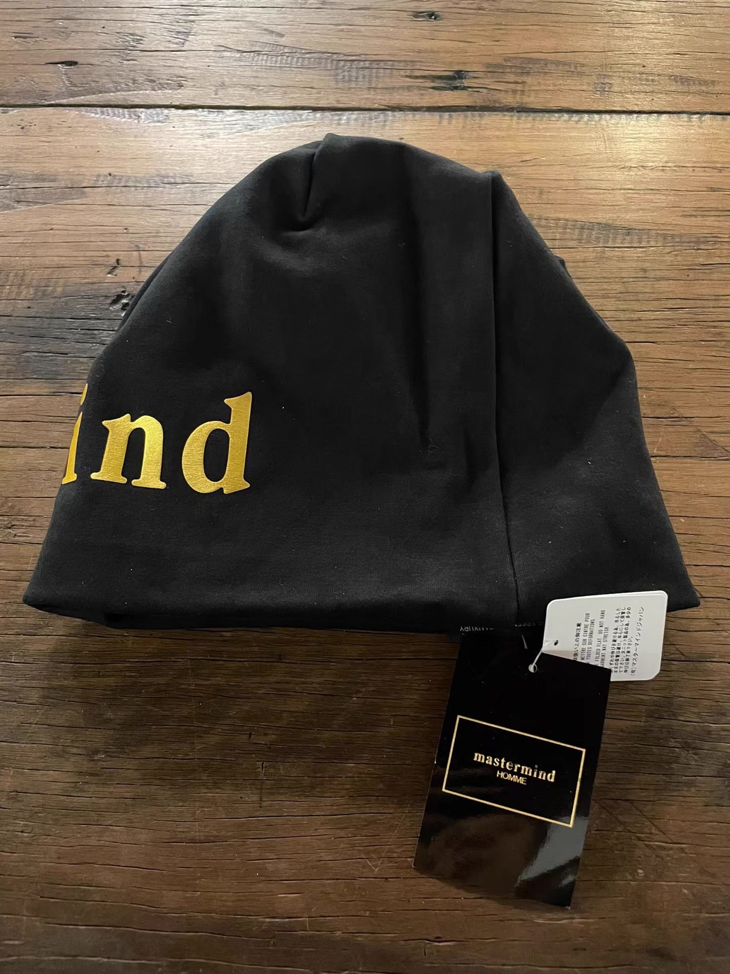 Mastermind World MASTERMIND HOMME FW15 Black Gold Foil Logo Beanie Ｑ25 Size ONE SIZE - 7 Thumbnail