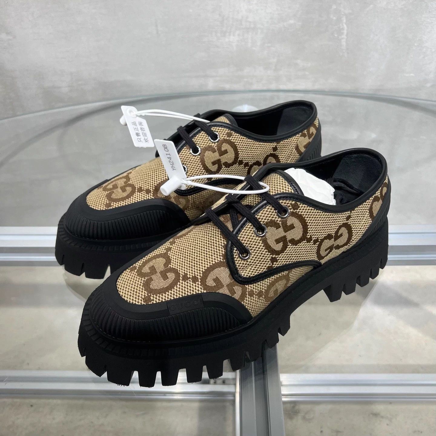 Gucci Gucci Beige GG monogram colorblock sneakers Women's 36.5 Size US 5.5 / IT 35.5 - 2 Thumbnail