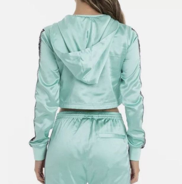Juicy Couture Kappa x Juicy Couture Eres Crop Satin Hoodie Mint ( XL ) Size XL / US 12-14 / IT 48-50 - 3 Thumbnail
