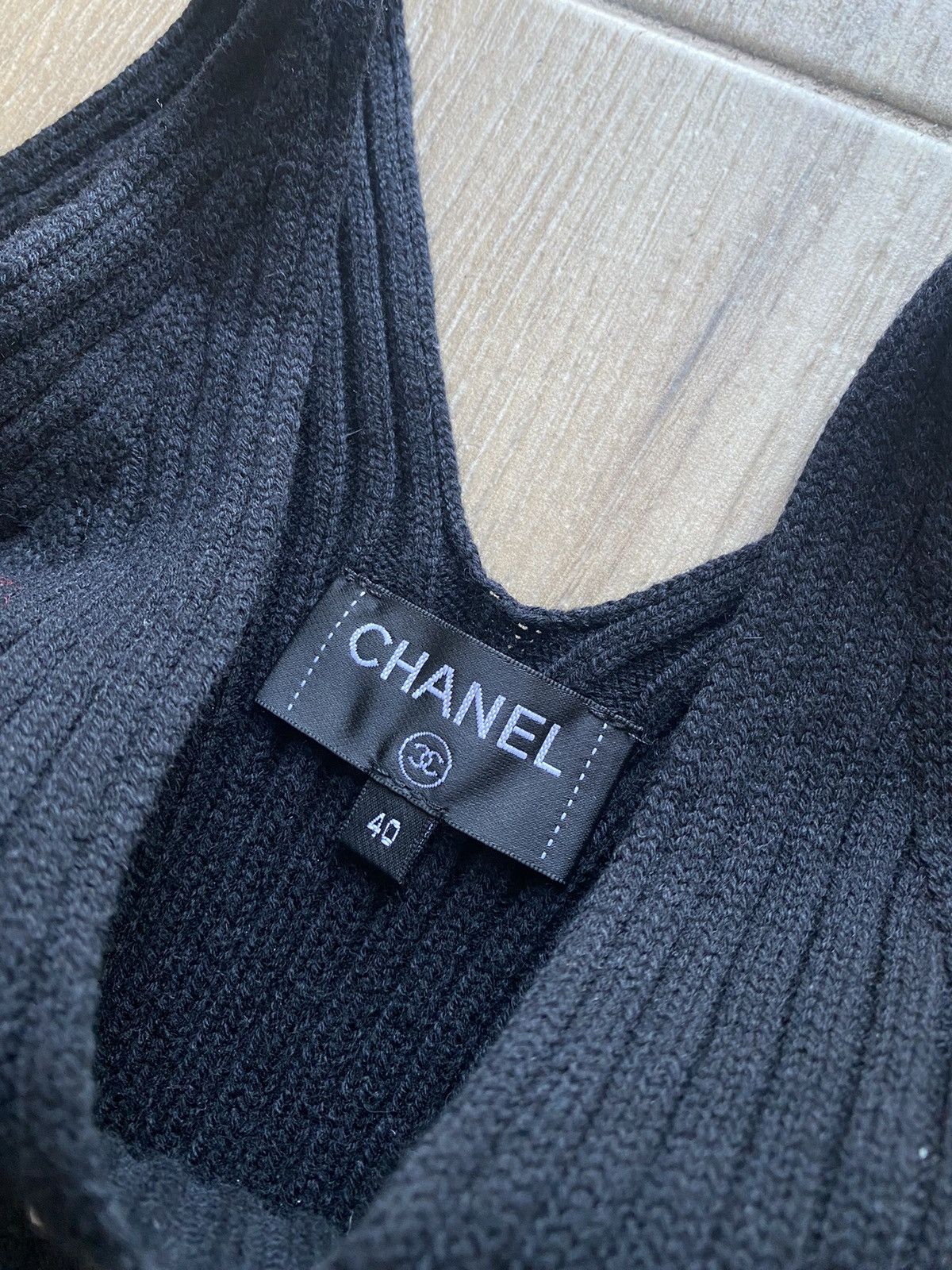 Chanel Chanel Ribbed Knit Tank Top Size M / US 6-8 / IT 42-44 - 4 Thumbnail