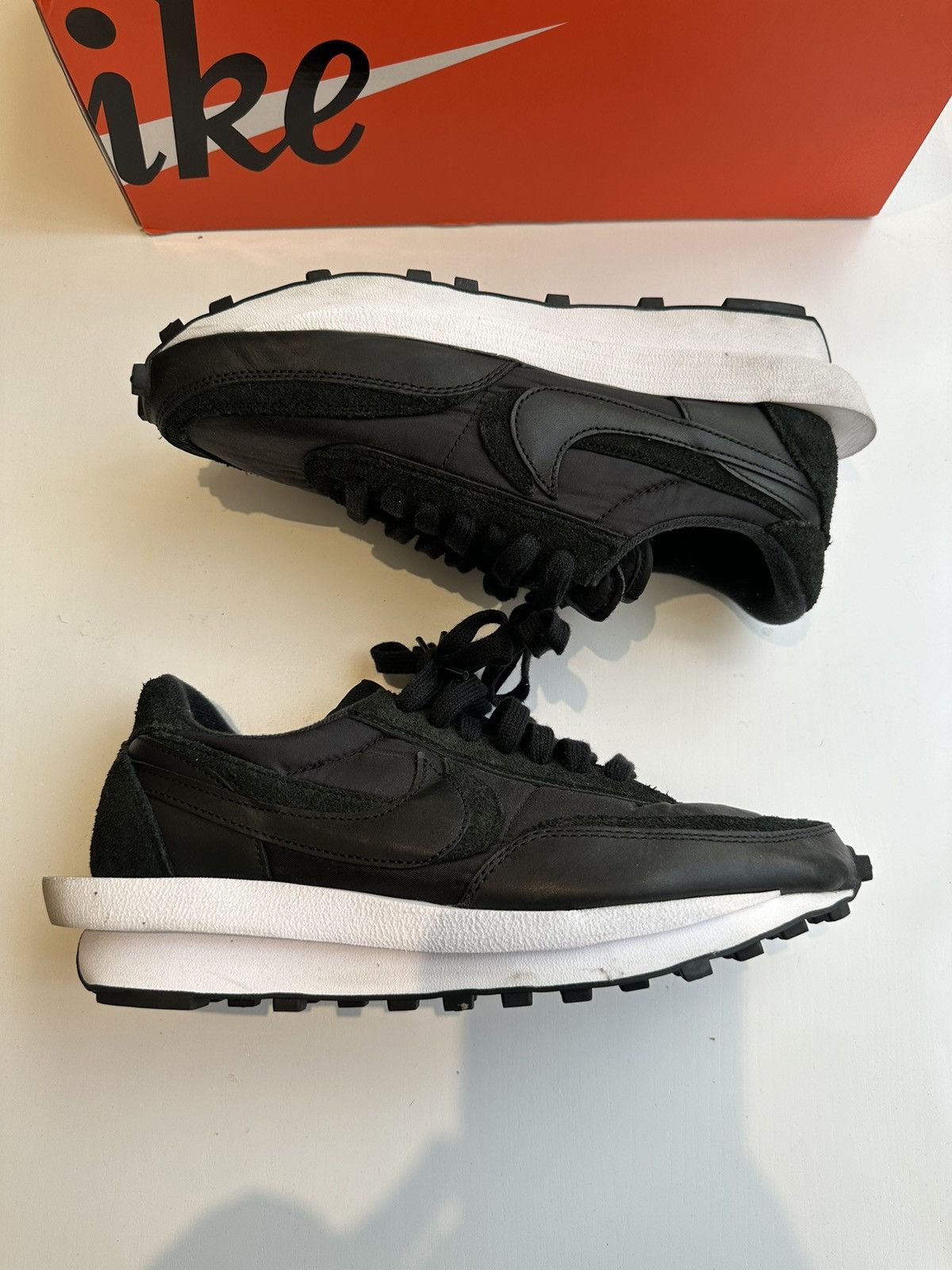 Nike Nike LD Waffle sacai Black Nylon | Grailed