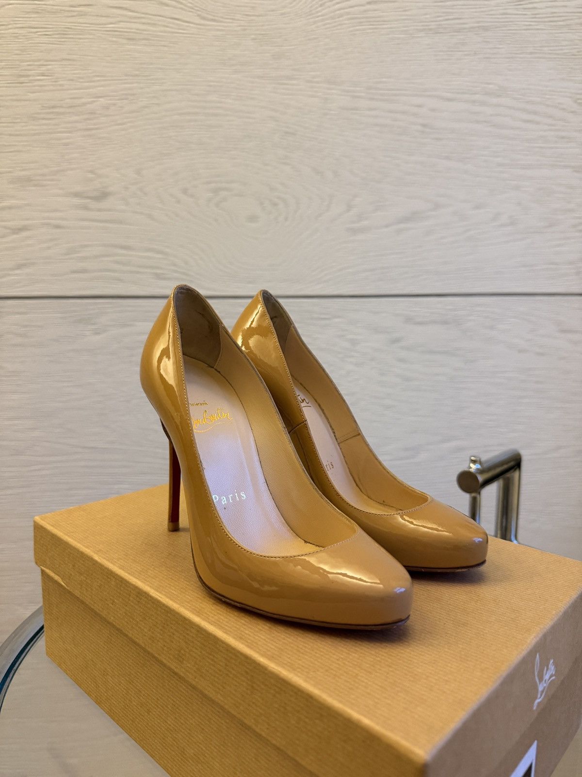 Christian Louboutin Christian Louboutin Elisa 100 patent calf heels Size US 4 / IT 34 - 4 Thumbnail