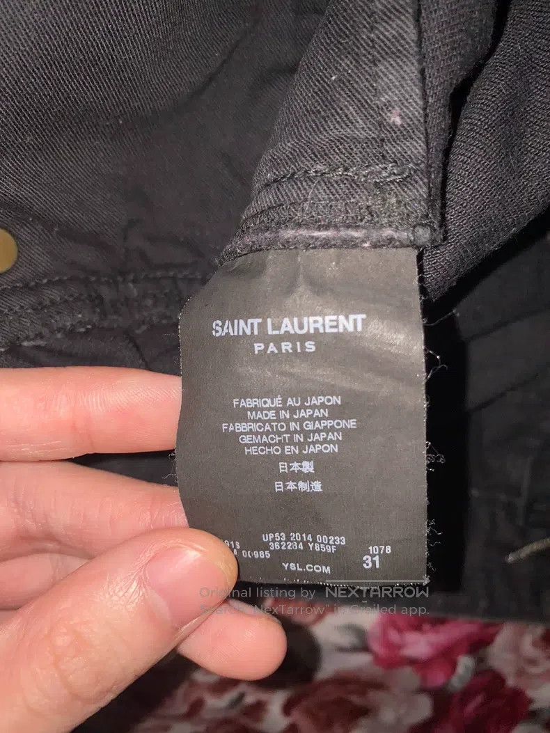 Saint Laurent Paris Saint Laurent Paris Wash cut hole denim pants size 31 i Size US 31 - 4 Thumbnail
