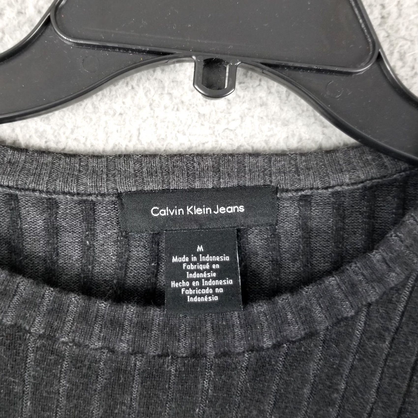 Calvin Klein Calvin Klein Sweater Adult Medium Black Logo Outdoor Pullover Mens Size US M / EU 48-50 / 2 - 2 Thumbnail