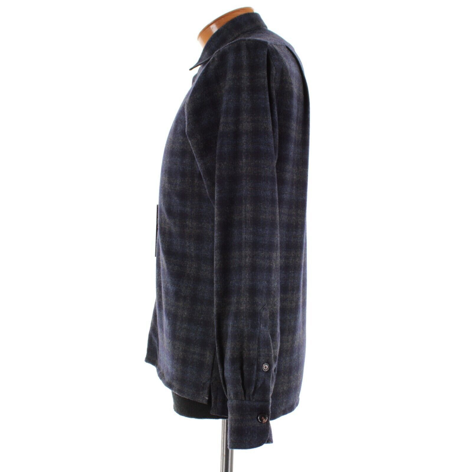 Luciano Barbera Luciano Barbera Overshirt Size S US In Blue Wool Blend Size US S / EU 44-46 / 1 - 4 Thumbnail