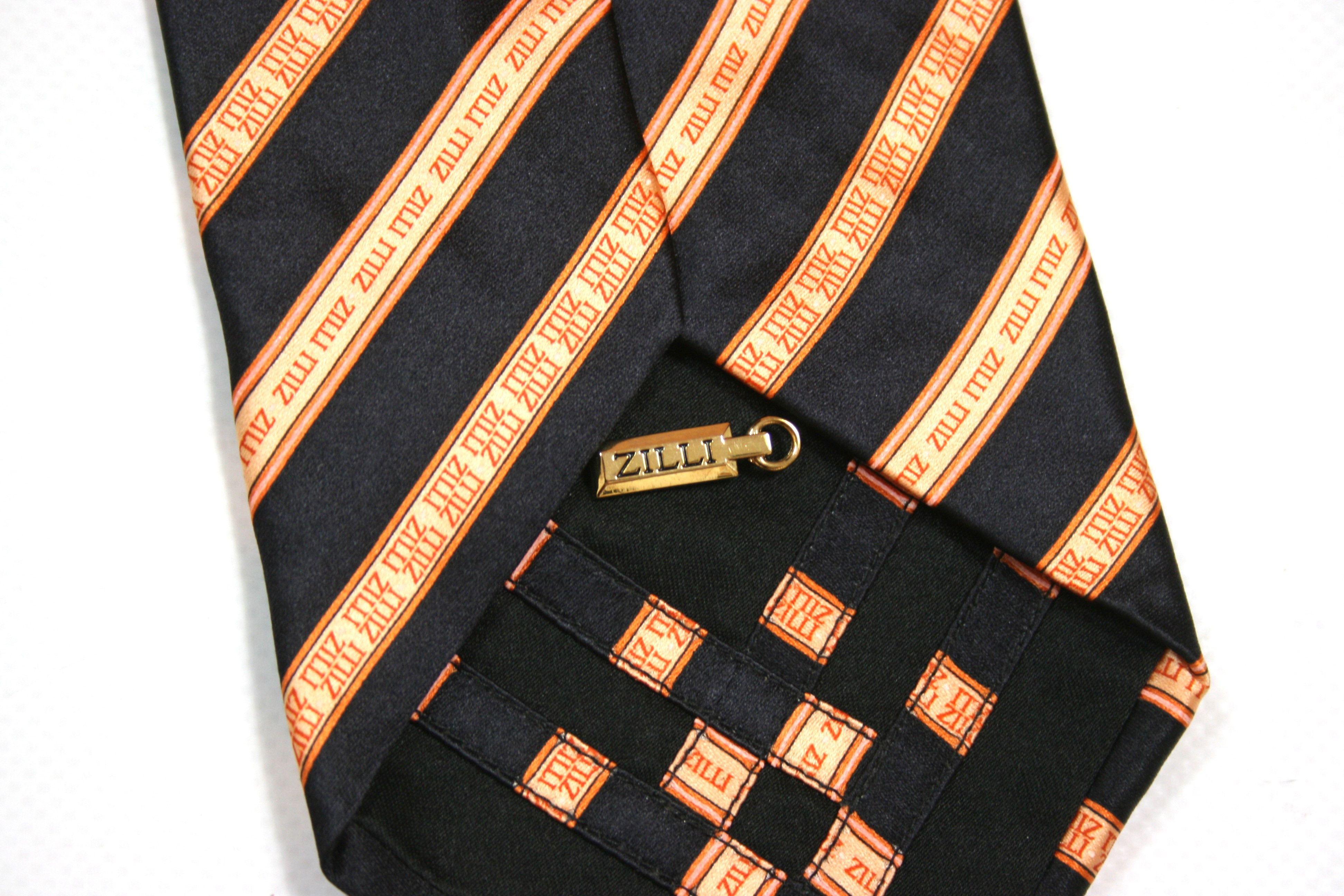 Zilli Striped Silk Tie Size ONE SIZE - 7 Thumbnail