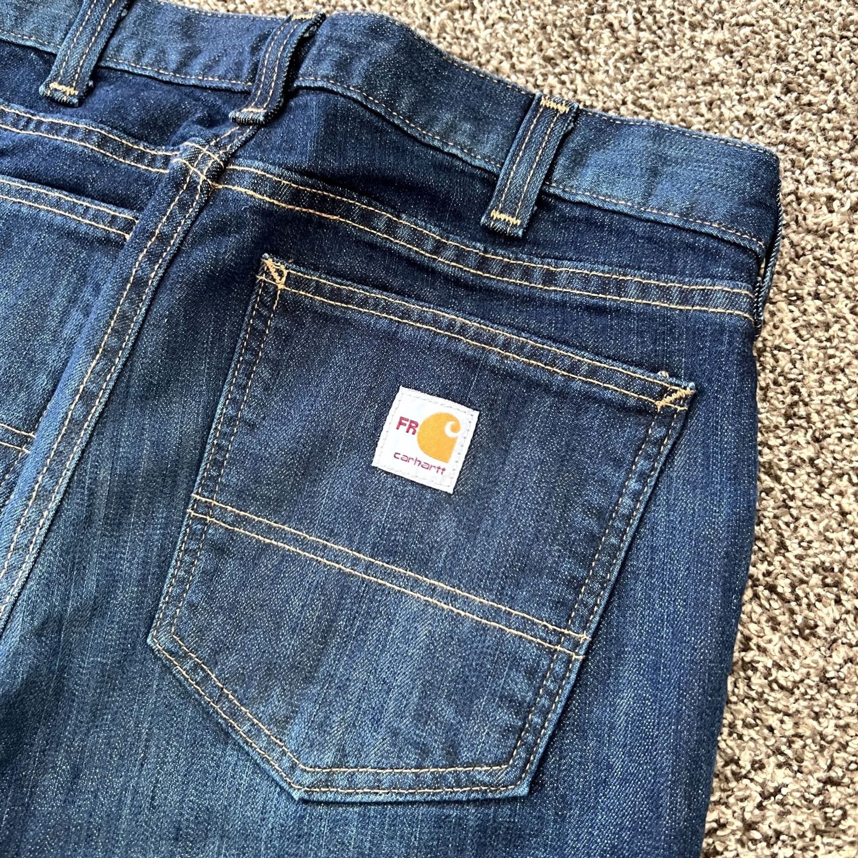 Carhartt Carhartt Flame Resistant Rugged Flex Blue Jeans Relaxed Fit 32x32 Workwear Size US 32 / EU 48 - 2 Thumbnail