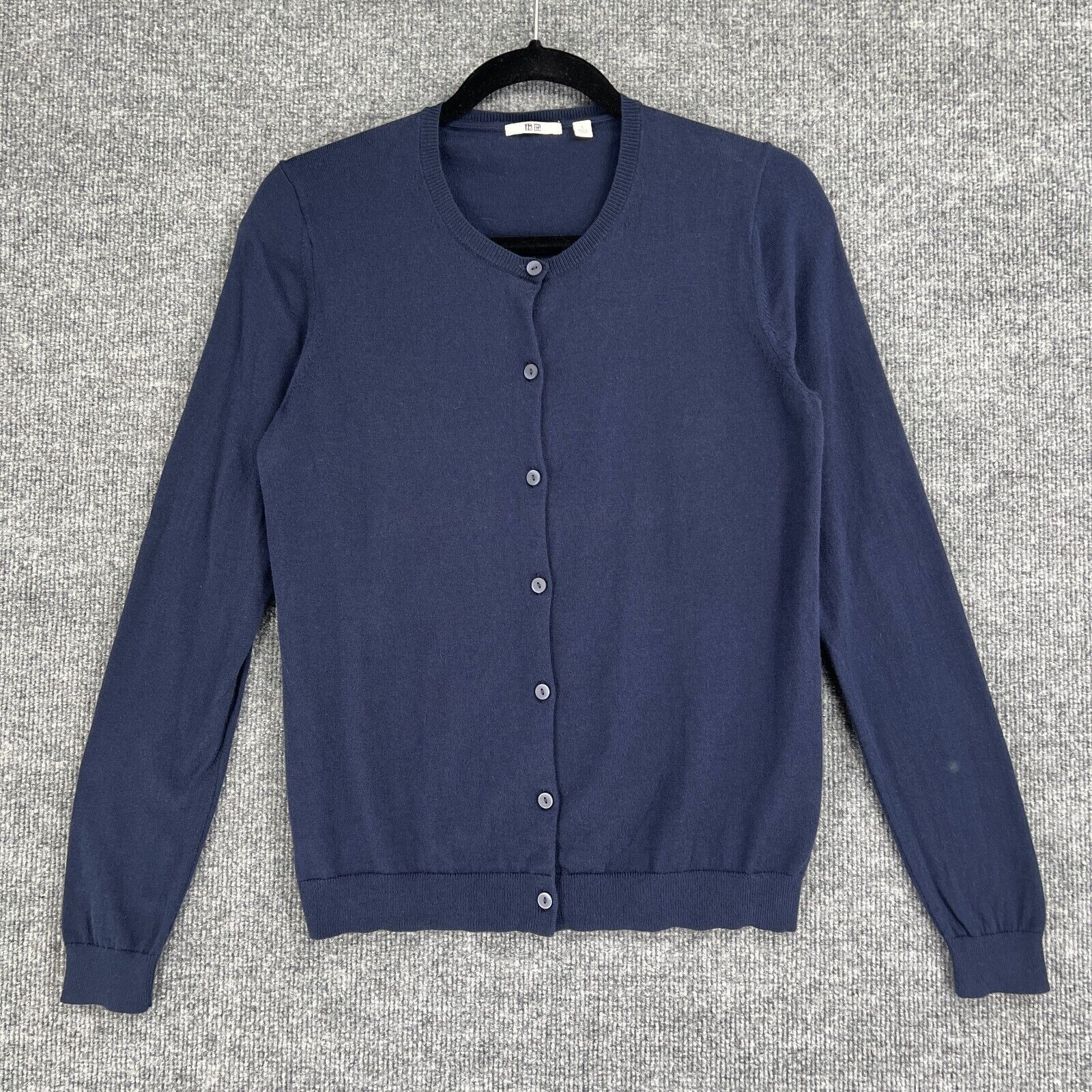 Uniqlo Uniqlo Cardigan Sweater Navy Button Up Classic Academia Sz L Size L / US 10 / IT 46 - 1 Thumbnail