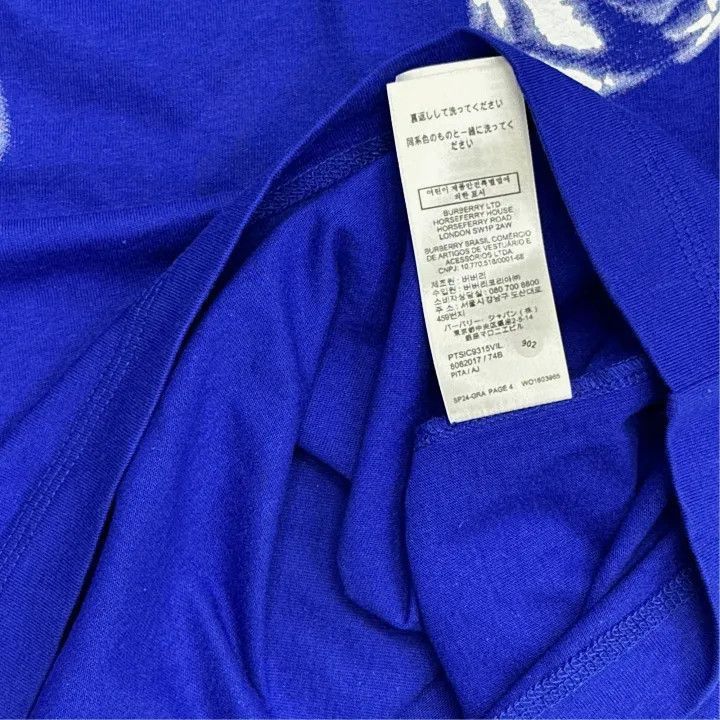 Burberry Burberry Burberry Floral Print Blue Short Sleeve T-Shirt-2 Size US L / EU 52-54 / 3 - 3 Thumbnail