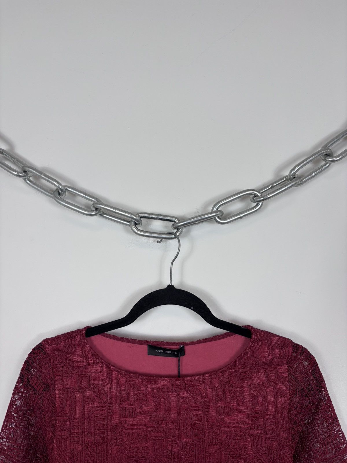 Cop Copine Cop Copine Paris Hamal NWT Red Overlay Dress Textured Belted Size S / US 4 / IT 40 - 4 Thumbnail