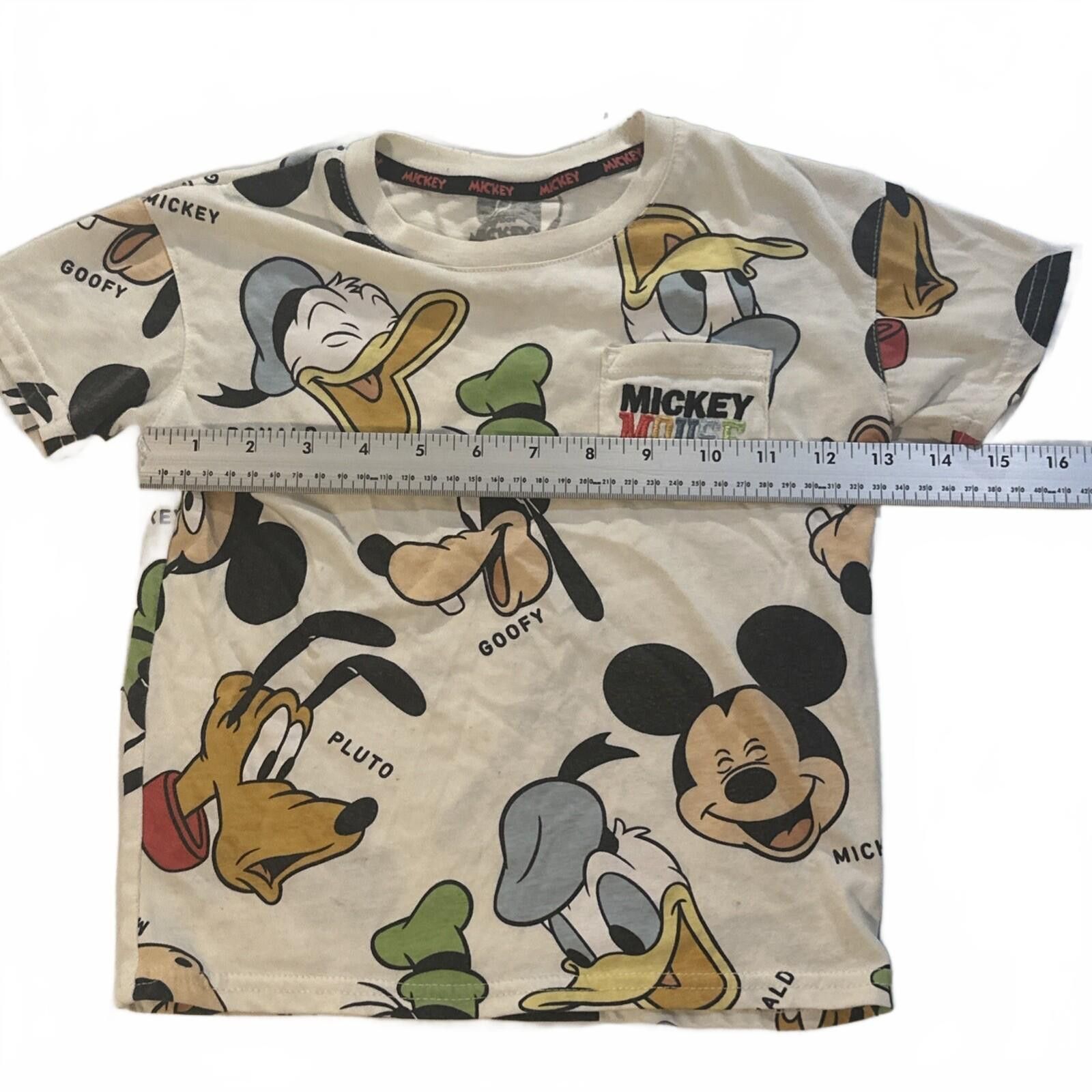Disney 4T Toddler Disney Jr Mickey Donald Duck Goofy Pluto T-Shirt Size ONE SIZE - 2 Thumbnail