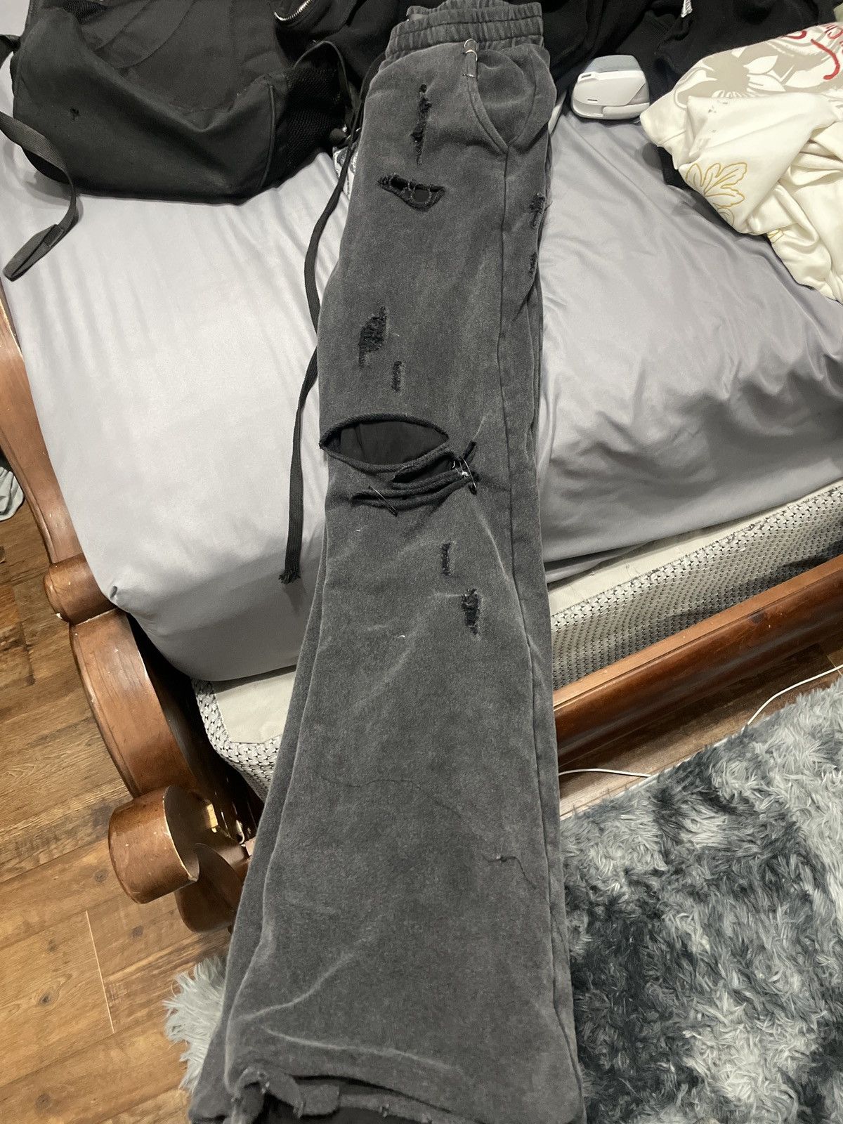 Other Distressed Flared Long Sweatpants Size US 32 / EU 48 - 3 Thumbnail