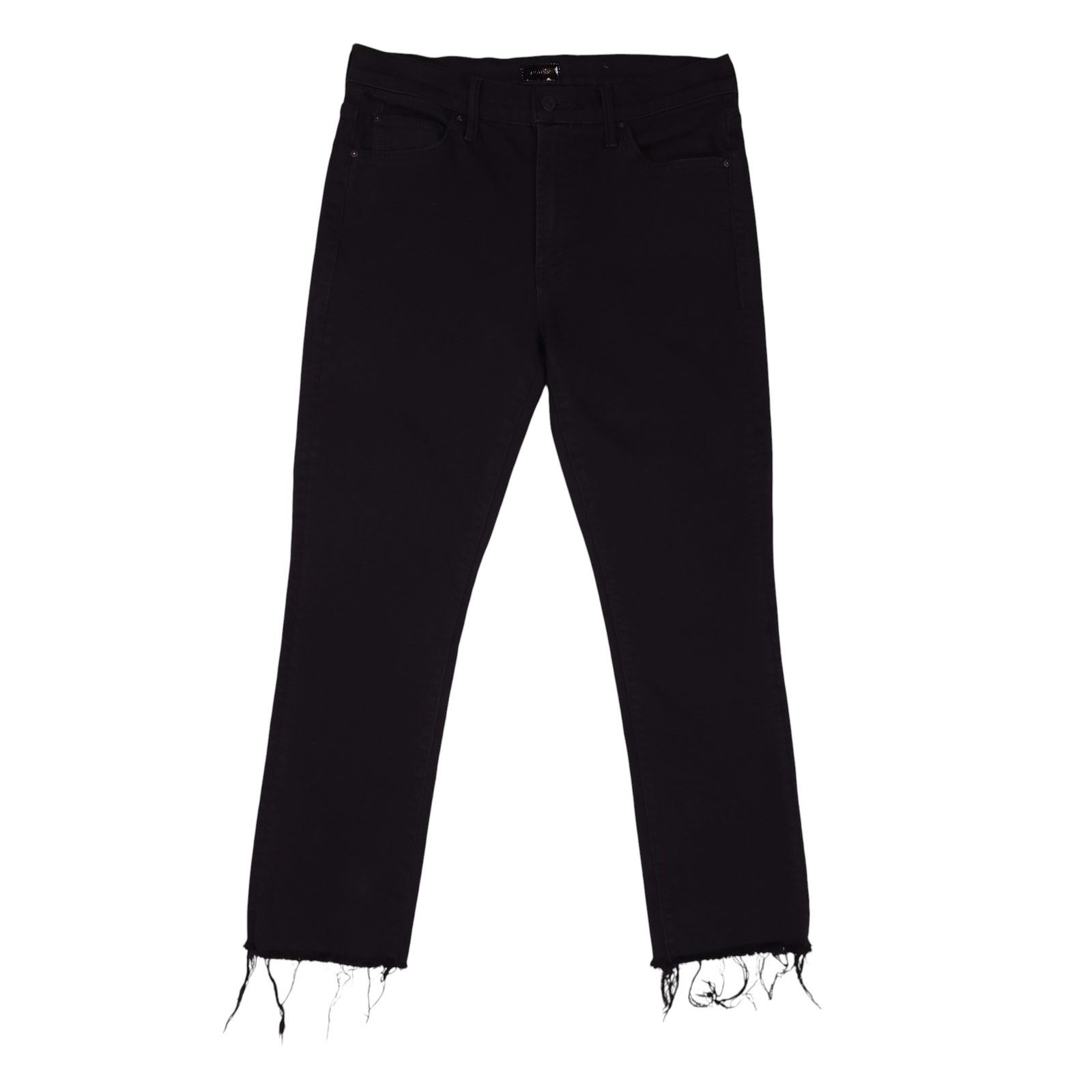 MOTHER Mother The Rascal Ankle Jeans Fray Black Sz 30 Size 30" / US 8 / IT 44 - 1 Thumbnail