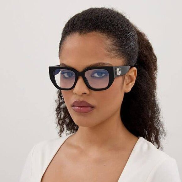 Gucci Gucci GG1952O 001 Eyeglasses Shiny Black 51mm Square Frame Size ONE SIZE - 3 Thumbnail