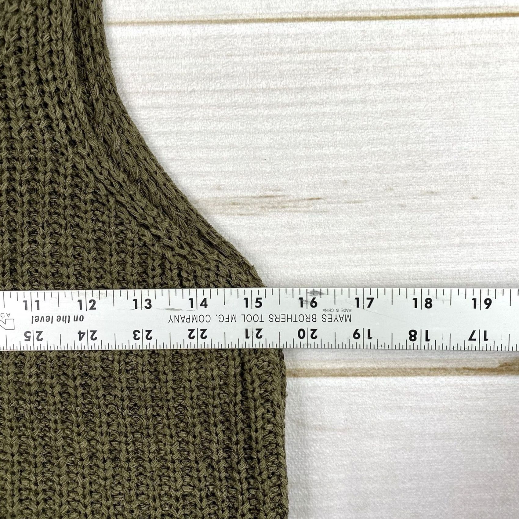 Vintage Shantex Red Butterflies Sweater Womens L Green Crop Top Chunky Knit Tank Boho Size L / US 10 / IT 46 - 5 Thumbnail