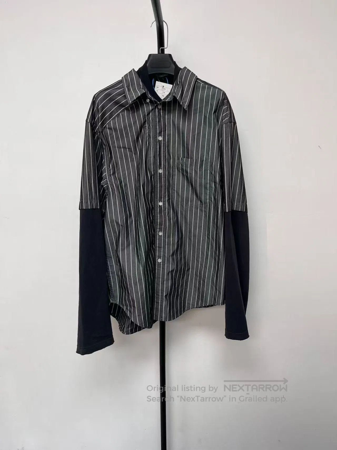 Balenciaga Balenciaga Men's Striped Button Long-Sleeve Shirt. Size US M / EU 48-50 / 2 - 1 Thumbnail