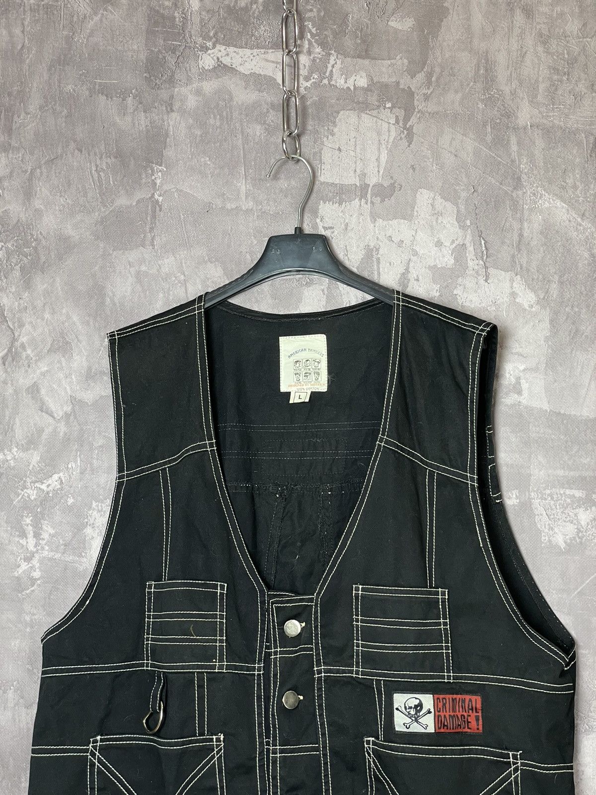 Affliction × Vintage Vintage bondage Vest Cargo Gothic Parachute punk rave Size US L / EU 52-54 / 3 - 2 Thumbnail