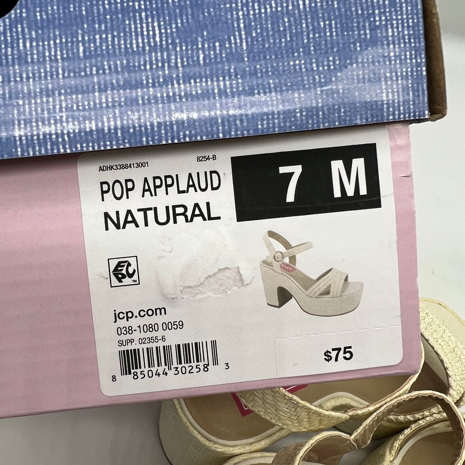 Other Pop Womens Applaud Heeled Sandals Natural 7 Size US 7 / IT 37 - 10 Thumbnail