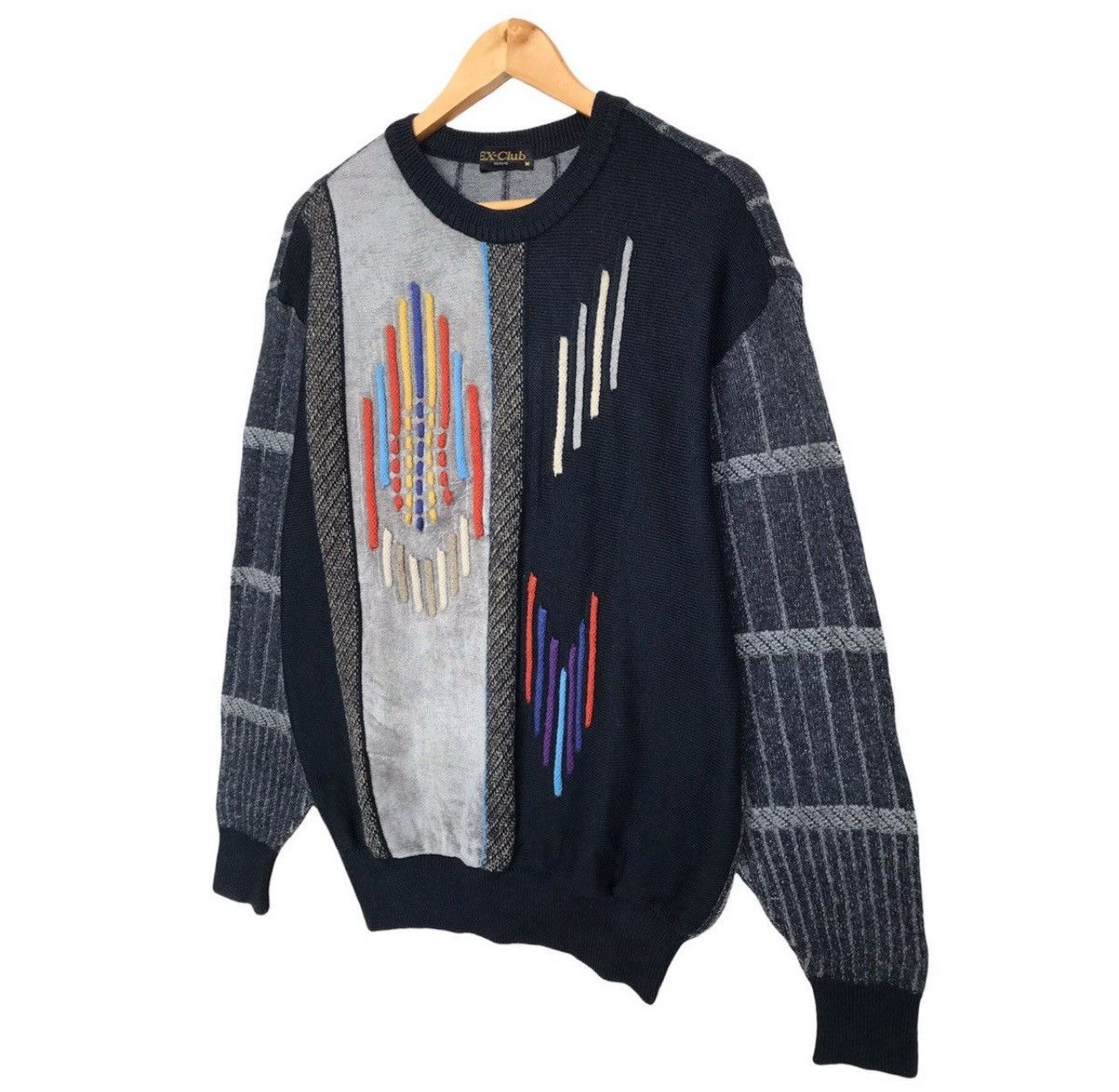 Vintage Vintage Japanese Multicolour Black Knitwear Size US L / EU 52-54 / 3 - 2 Thumbnail