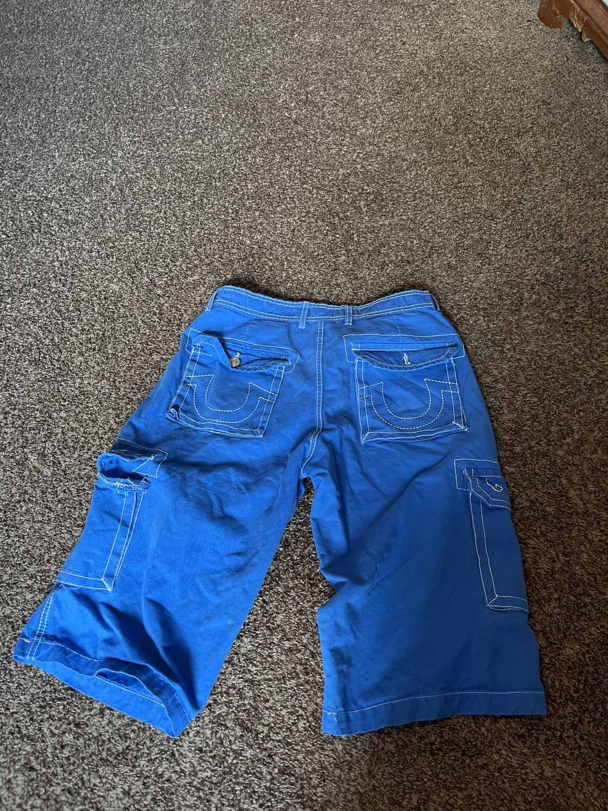 True Religion *Ultra Rare Y2K True Religion Baggy Denim Shorts Blue Size US 36 / EU 52 - 2 Thumbnail