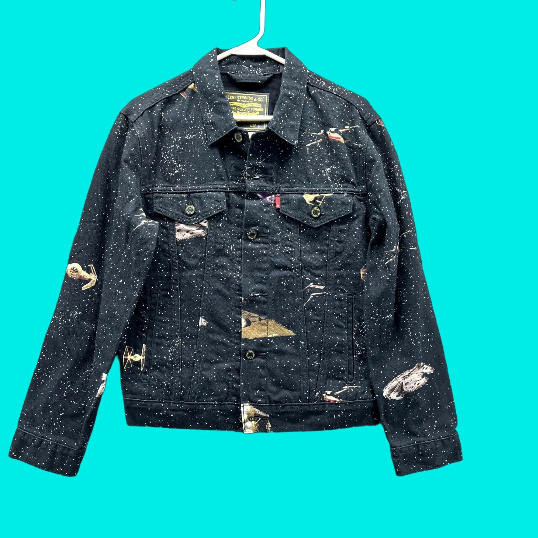 Kith × Levi's Kith x Levi's Damn Straight AOP Denim Trucker Jacket