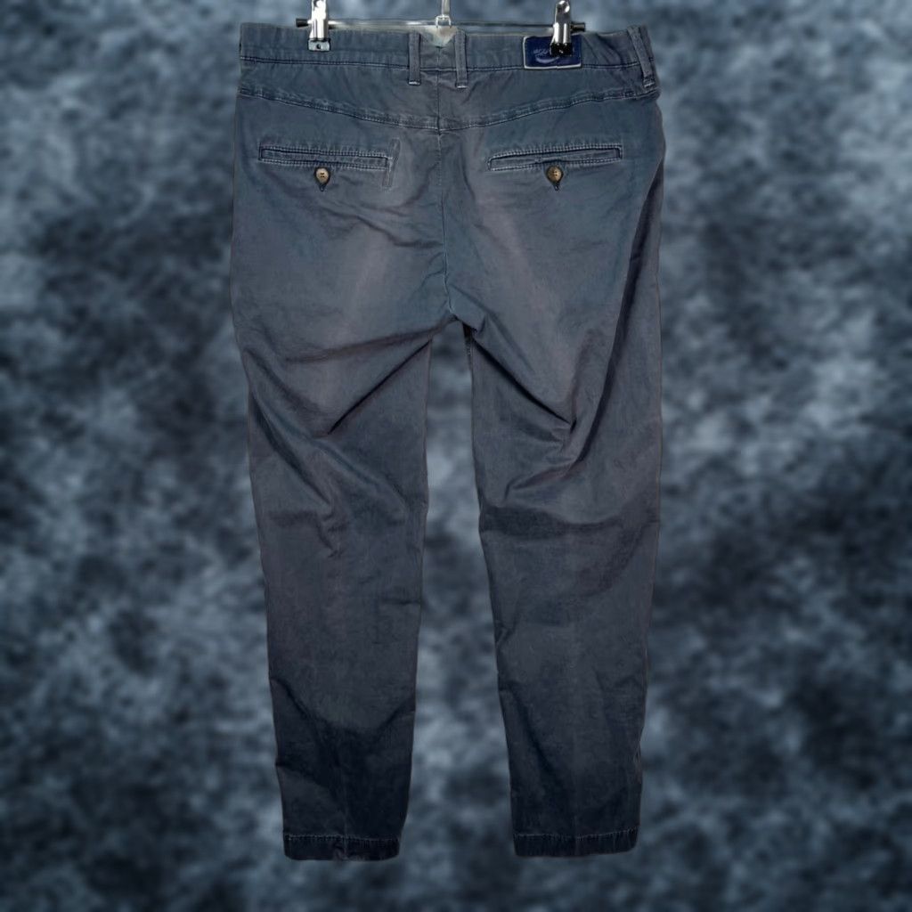 Jacob Cohen Jacob Cohen Academy Mens Chino Pants Slim 33 x 28 Blue Stretch Cotton 5-Pocket Denim/Khaki Style (Inseam 30) Regular Size 33 Mens Size US 33 - 1 Thumbnail