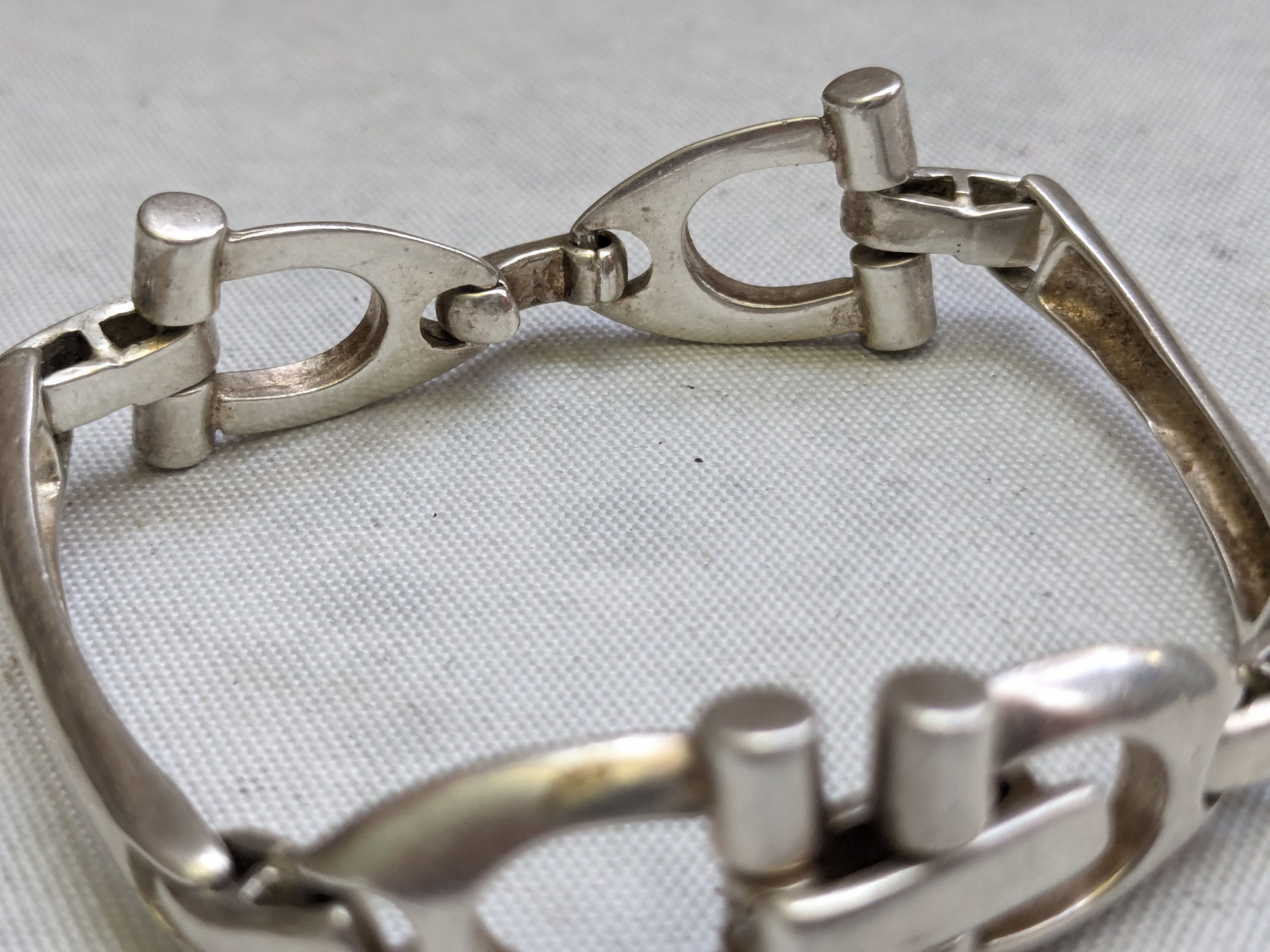 Jewelry Vintage Sterling Silver Bracelet Equestrian 6.75" Size ONE SIZE - 3 Thumbnail