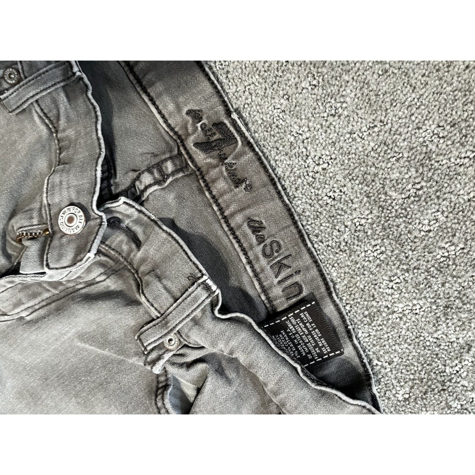 7 For All Mankind 7 For All Mankind Jeans Womens 30 Gray Ankle Skinny Stretch Denim Regular Size 30" / US 8 / IT 44 - 5 Thumbnail