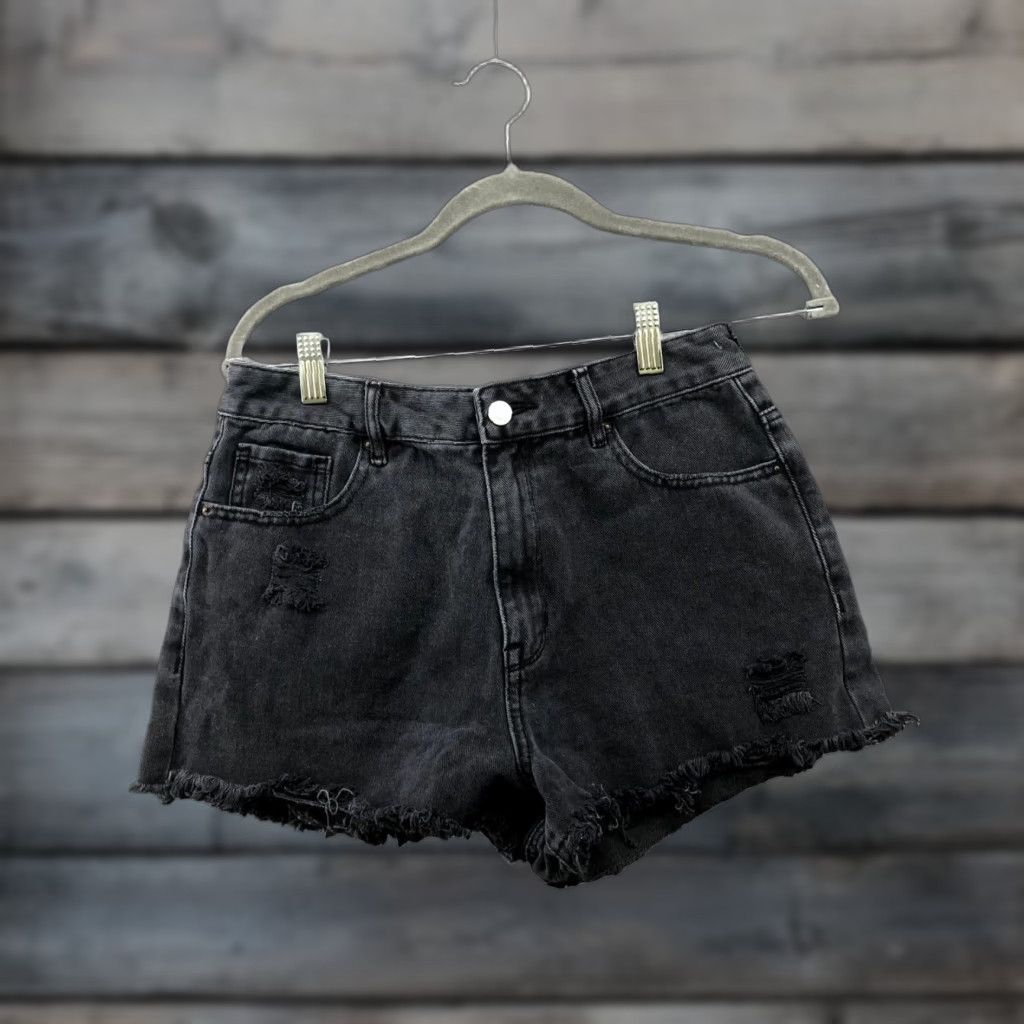Pacsun Pacsun High Rise Festival Shorts Womens 28 Denim Black 100% Cotton Zip Fly Festival Size 28" / US 6 / IT 42 - 1 Thumbnail