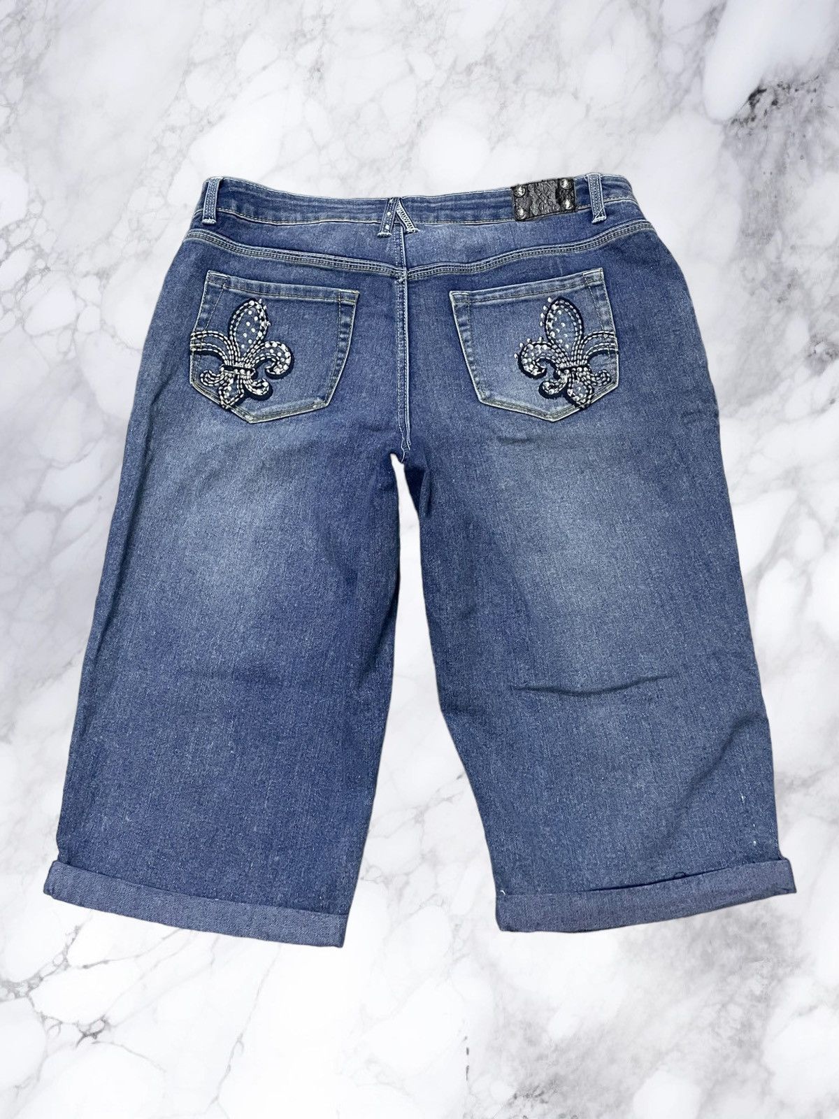 Affliction × Rock Revival Style & Co Y2K Style Affliction Stud Jort Size US 34 / EU 50 - 1 Thumbnail