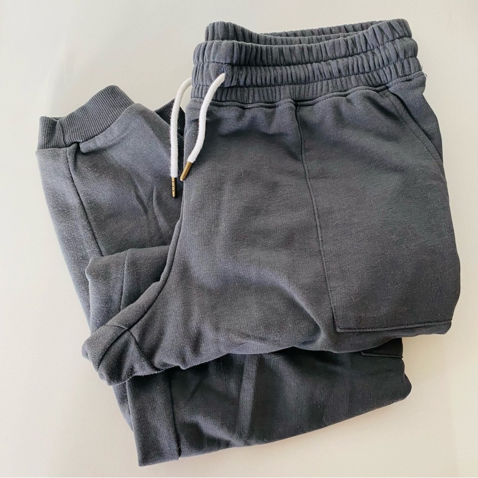 Old Navy OLD NAVY Grey Gray Sweatpants Sweats Joggers Pants White Tie Size 28" / US 6 / IT 42 - 8 Thumbnail