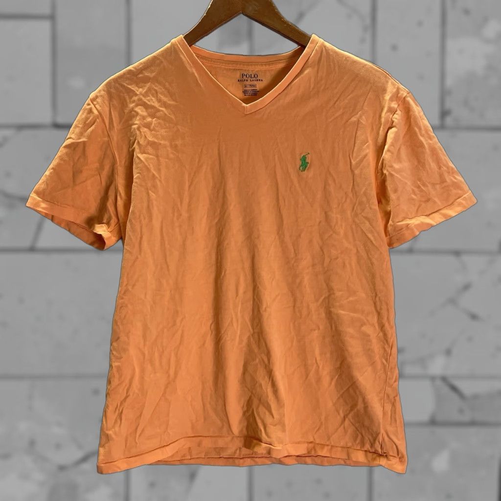 Ralph Lauren POLO RALPH LAUREN VINTAGE V-NECK TEE MEN'S ORANGE SIZE M Size US M / EU 48-50 / 2 - 1 Thumbnail