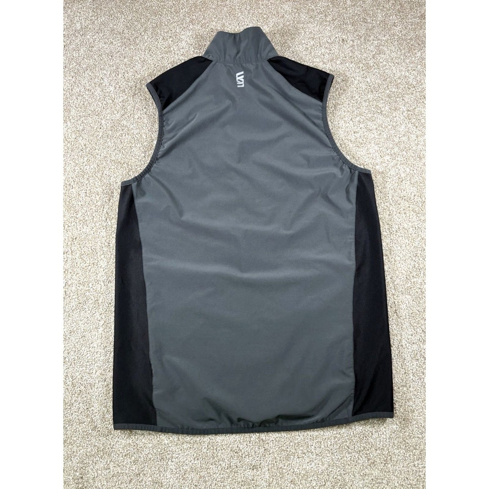 Skin Second Skin Training Vest Athletic Wear Black Full Zip Front Running Gym Medium Unisex Adults Vest Sleeveless Nylon Powder Black Size M / US 6-8 / IT 42-44 - 5 Thumbnail