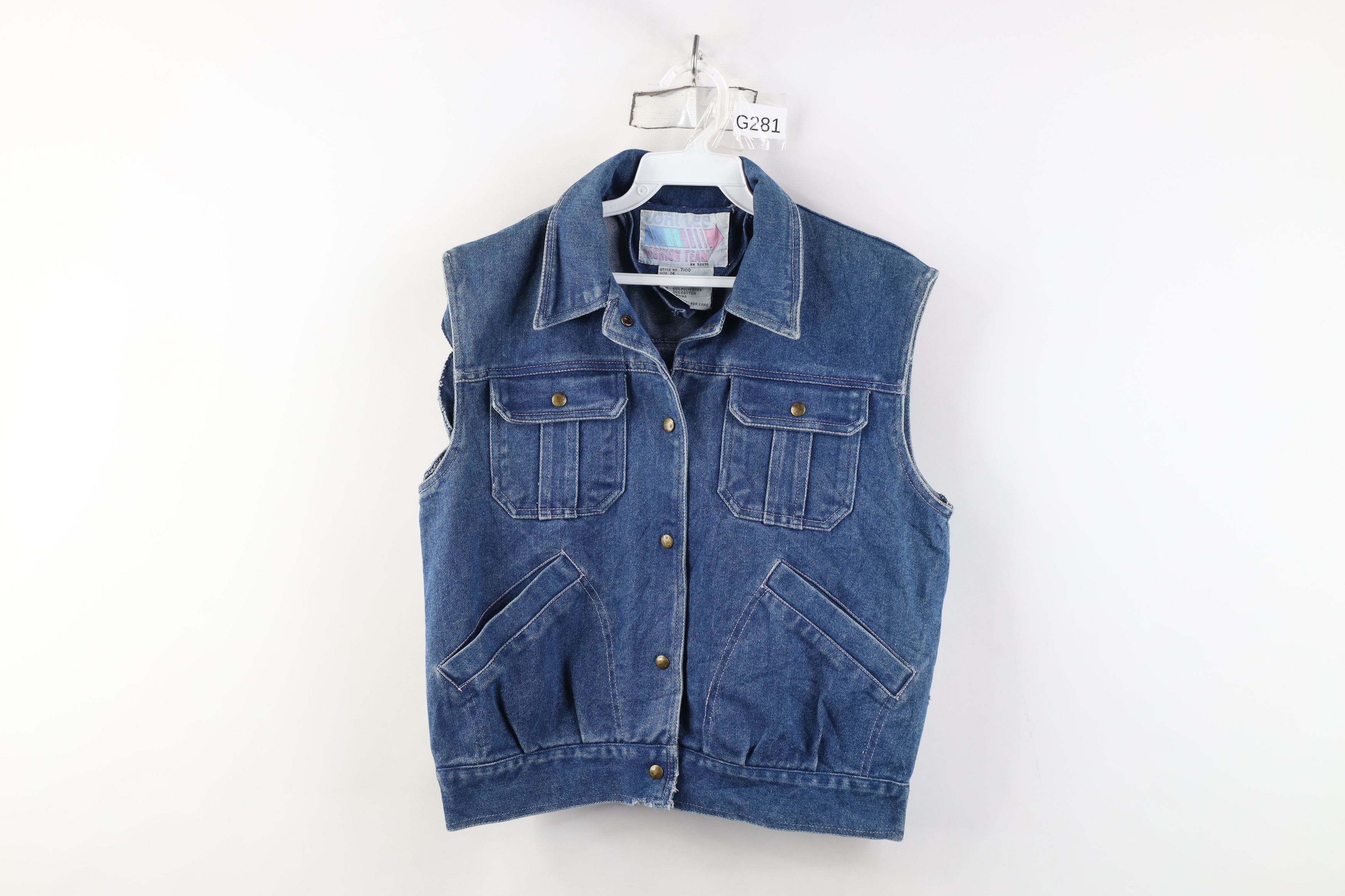 Vintage Vintage 80s 90s Streetwear Sleeveless Denim Vest Jacket Size XL / US 12-14 / IT 48-50 - 1 Thumbnail