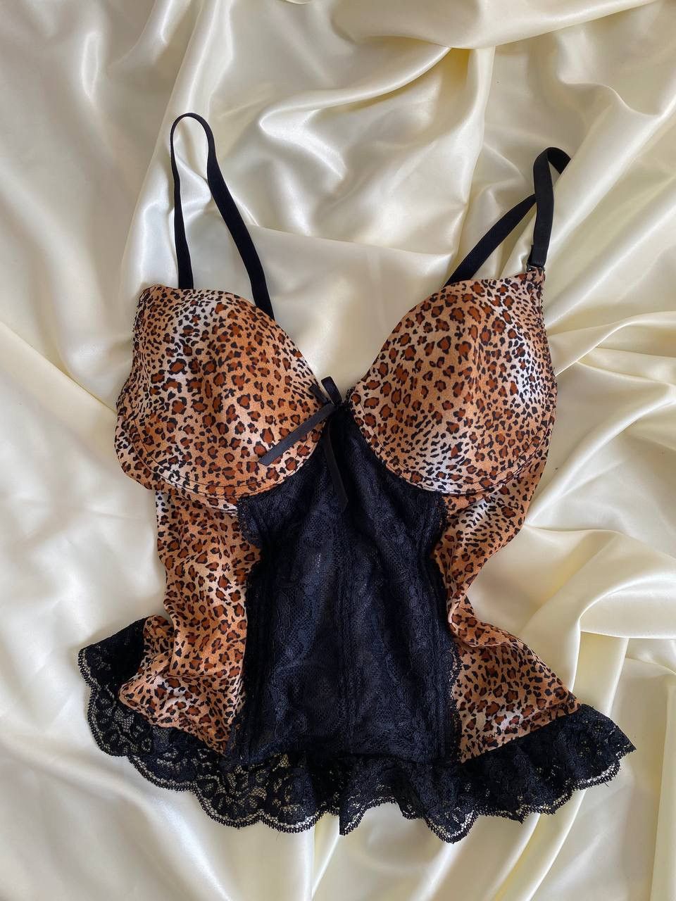 Vintage Vintage leopard corset top Size S / US 4 / IT 40 - 1 Thumbnail