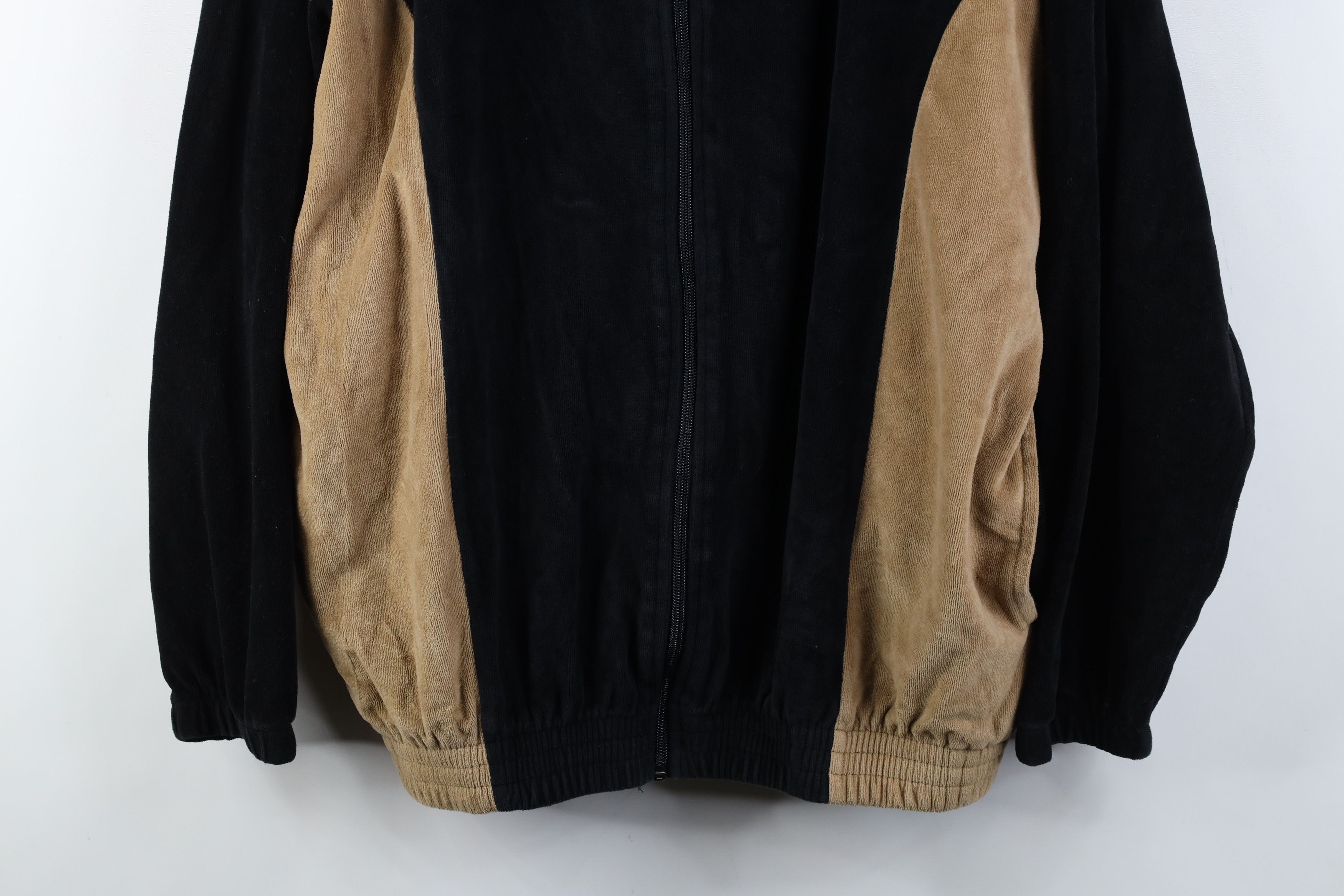 Vintage Vintage Y2K Streetwear Block Velour Track Jacket Mafia Mob Size US M / EU 48-50 / 2 - 3 Thumbnail
