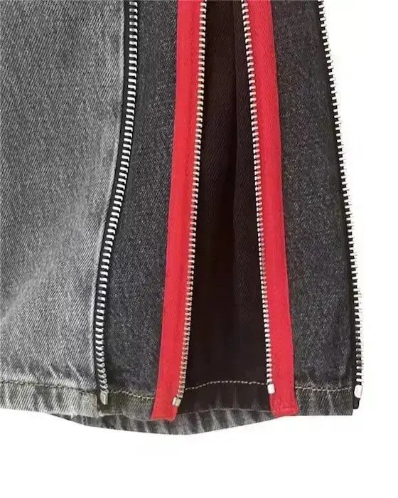 Japanese Brand Side Zipper Oversize Jeans Pant Size US 32 / EU 48 - 6 Thumbnail