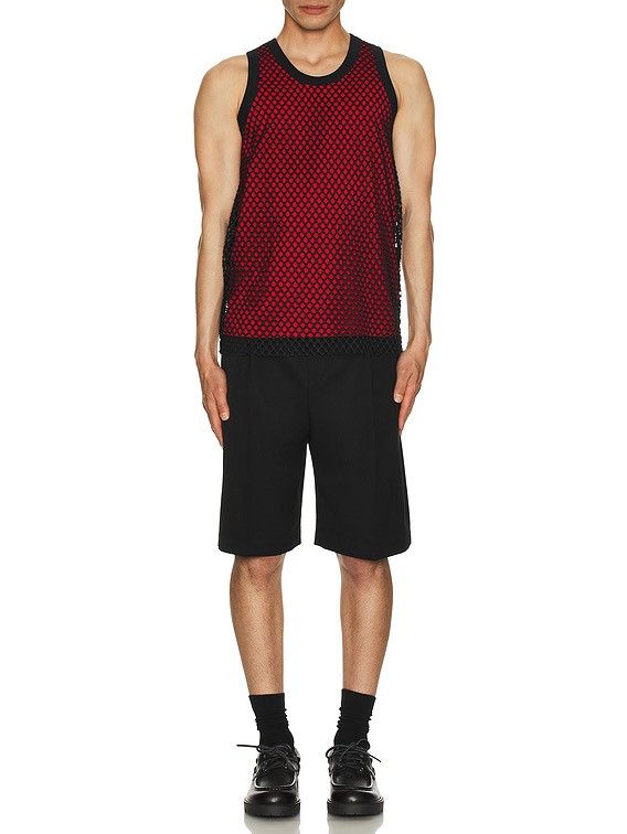 Wales Bonner ‘Record’ Black/Red Mesh Vest Size US M / EU 48-50 / 2 - 18 Thumbnail