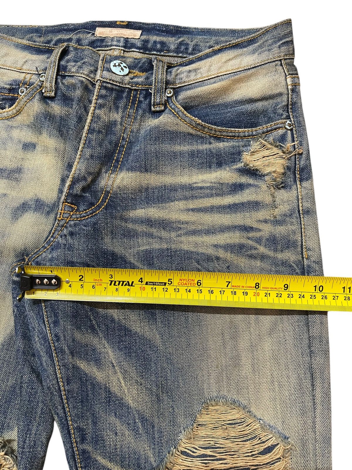 GOA 💥Rare💥 Vintage G.O.A Mud Wash Faded Distressed Flared GOA Size US 30 / EU 46 - 17 Thumbnail
