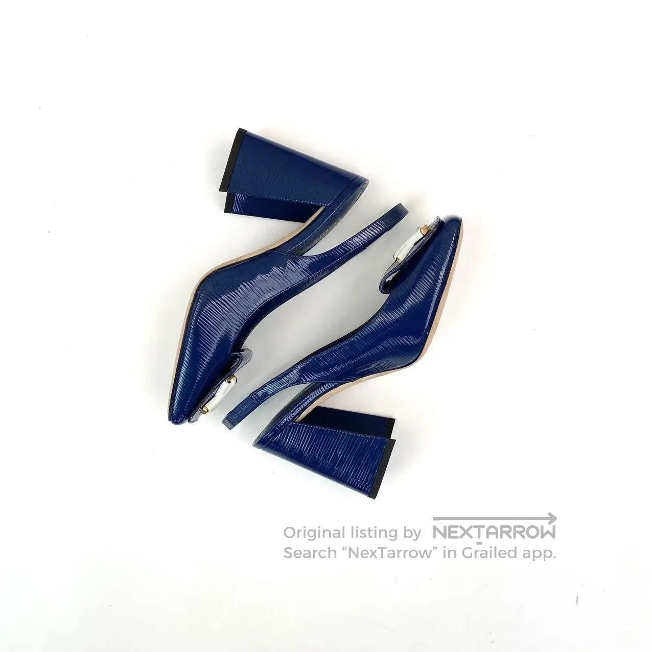 Louis Vuitton Louis Vuitton Square-toe logo high-heeled sandals| Size US 4.5 / IT 34.5 - 3 Thumbnail