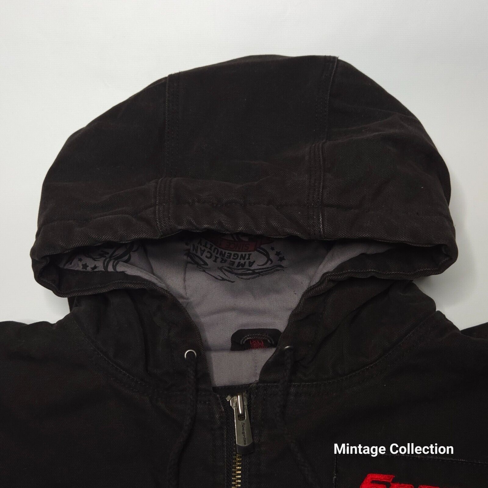 Other SNAP ON EMBROIDERED BLACK WORKWEAR INSULATED CANVAS JACKET Size US XL / EU 56 / 4 - 8 Thumbnail