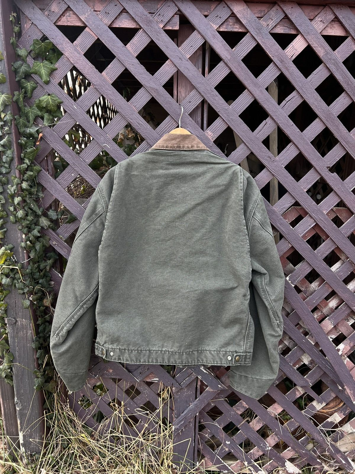 Carhartt Vintage Carhartt Detroit Jacket J97 MOS Flannel Lined Large Size US L / EU 52-54 / 3 - 11 Thumbnail