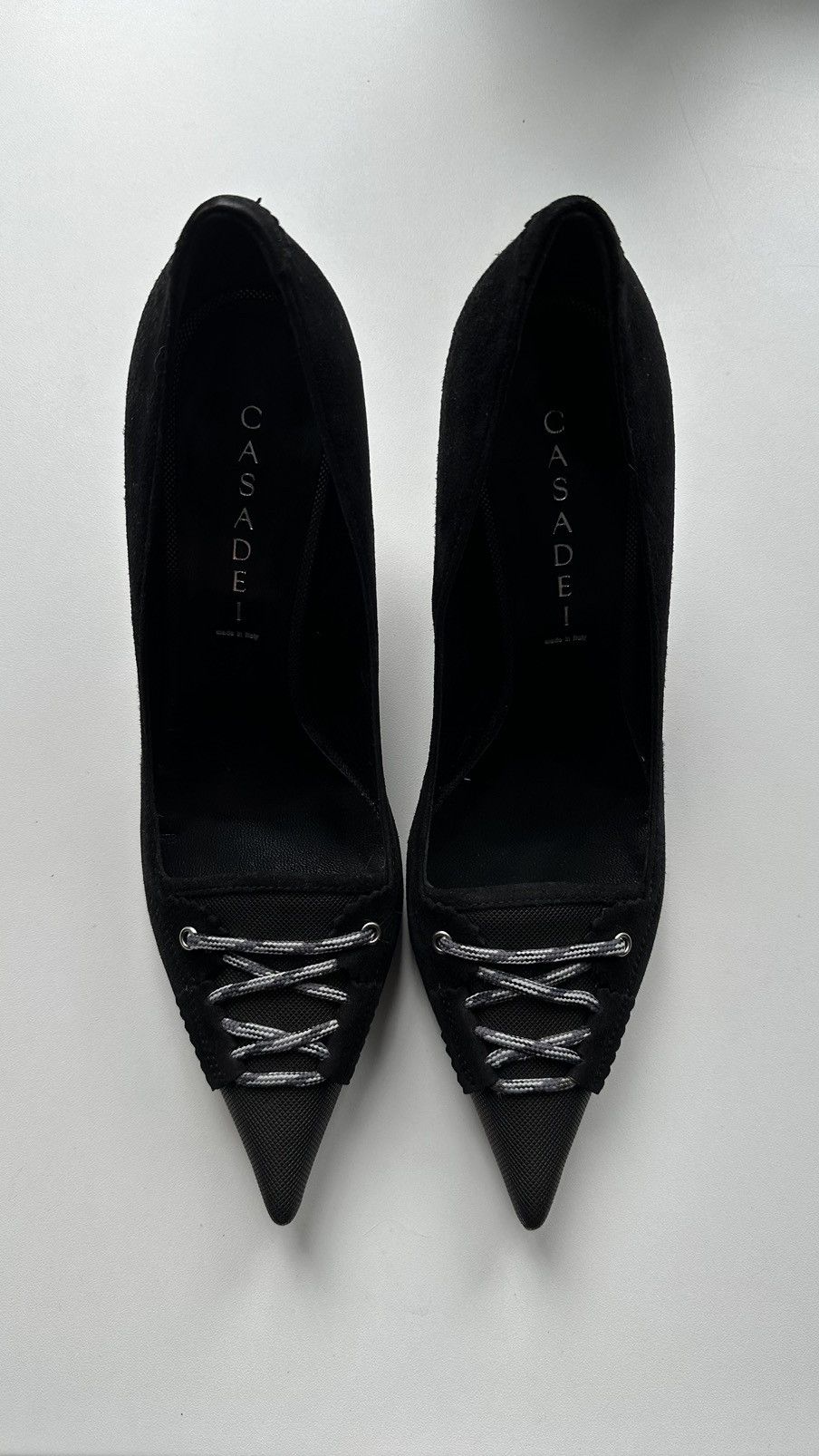 Casadei New Casadei Women Heels Black Suede Size 39 Made In Italy Size US 9.5 / IT 39.5 - 3 Thumbnail