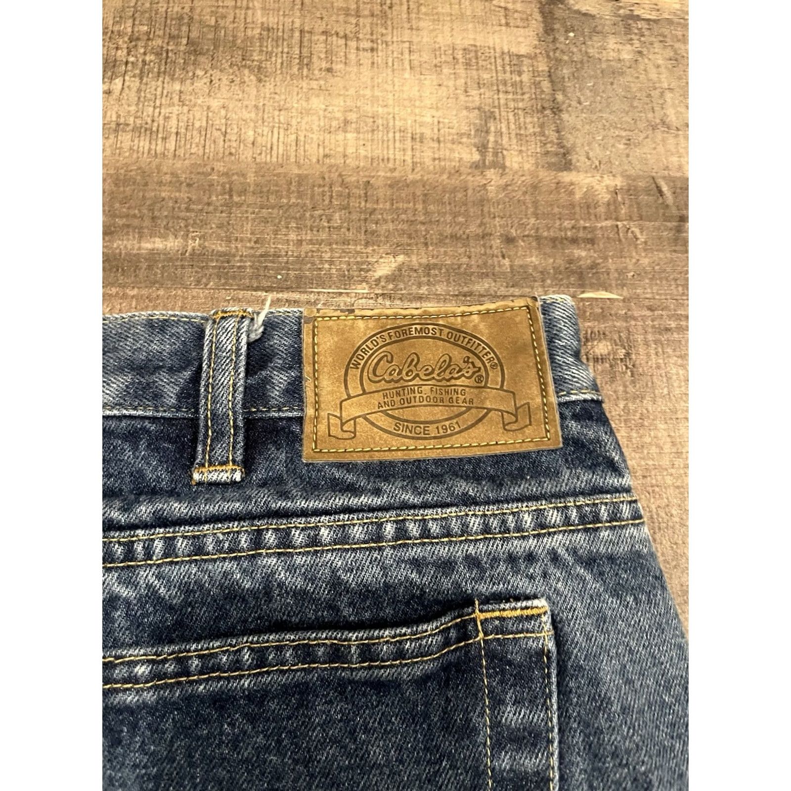 Vintage Cabela's Pants Mens 34 Inseam 34 Duck Canvas Cargo Outdoor Straight Leg Brown Cotton Regular Front Zipper Button Jeans Workwear Casual VTG No Size US 34 / EU 50 - 6 Thumbnail