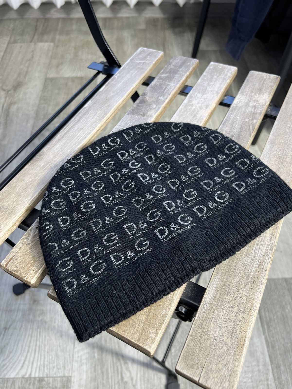 Dolce & Gabbana Crazy Archived Monogram Y2k Dolce Gabbana Beanie Hat Hysteri Size ONE SIZE - 2 Thumbnail